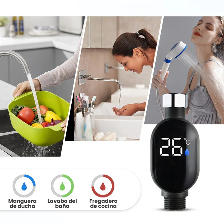 Termometro digital para grifos protección para los bebes