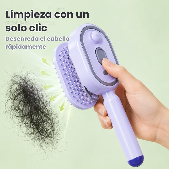 Cepillo con vapor y cabezal vibratorio masajeador