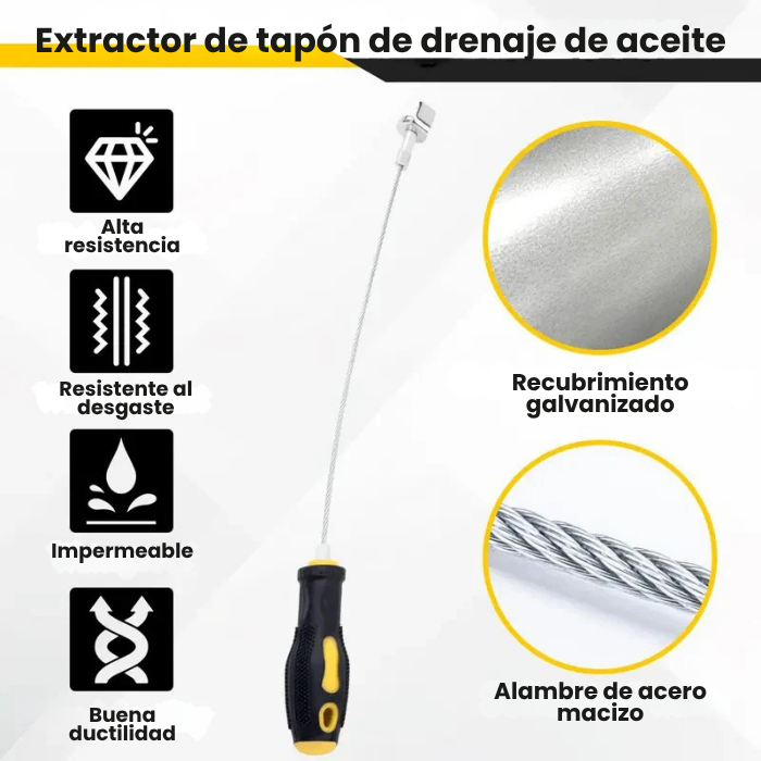 Herramienta magnética para extraer el tapón de drenaje de aceite