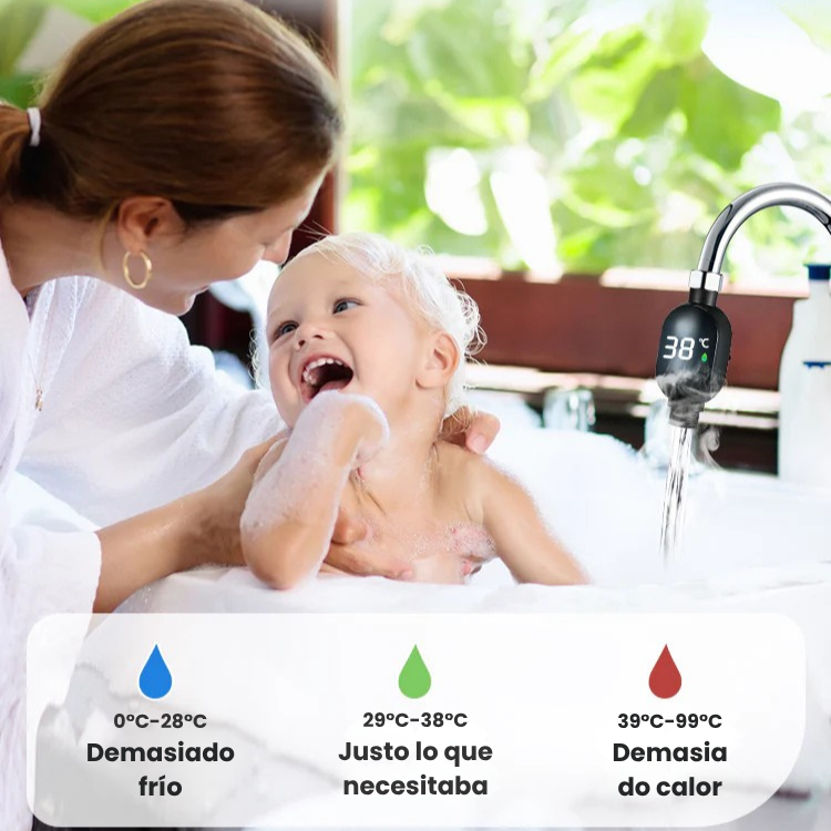 Termometro digital para grifos protección para los bebes
