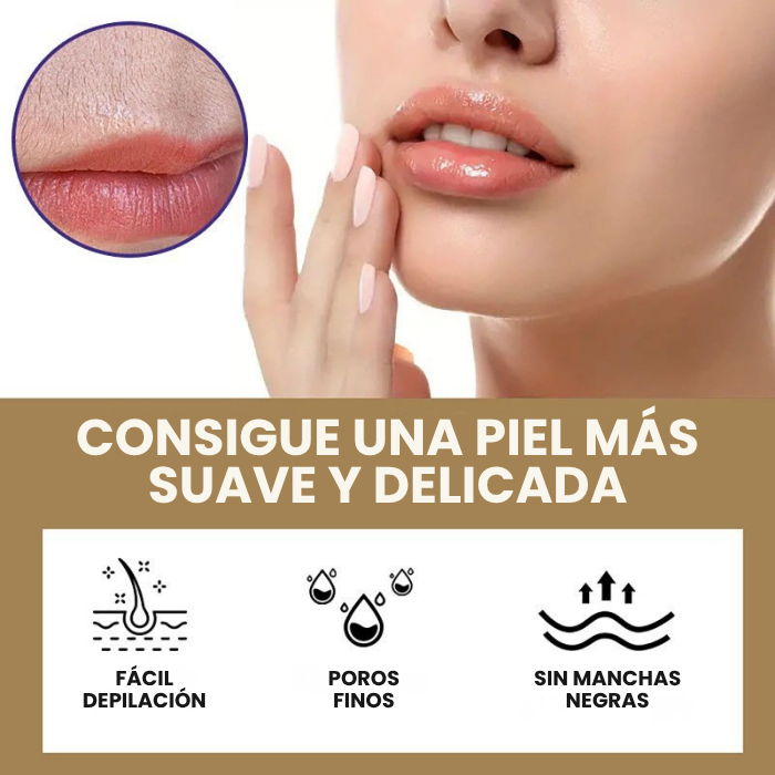 Crema depilatoria facial y corporal con aceite de coco