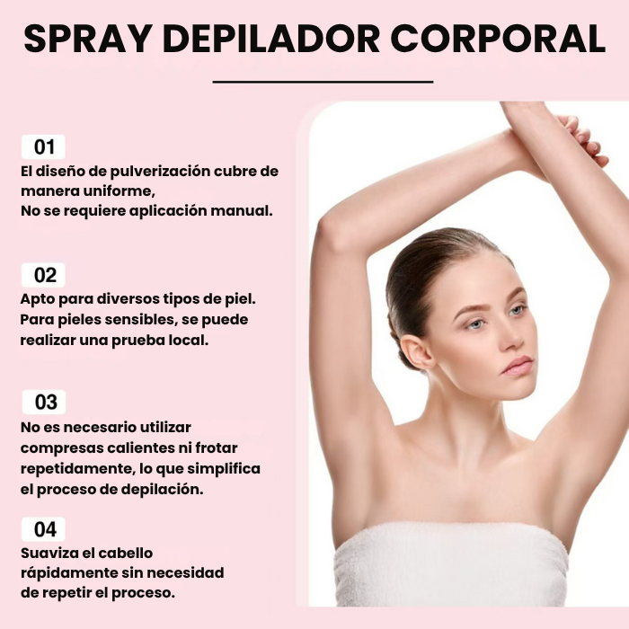 PAGA 1 LLEVA 2 Spray depilatorio piel suave y duradera como nunca antes la habías sentido