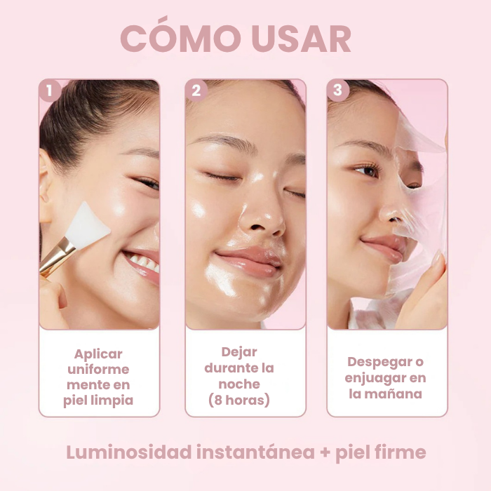 PAGA 1 LLEVA 2 Mascarilla nocturna de colágeno brocha incluida