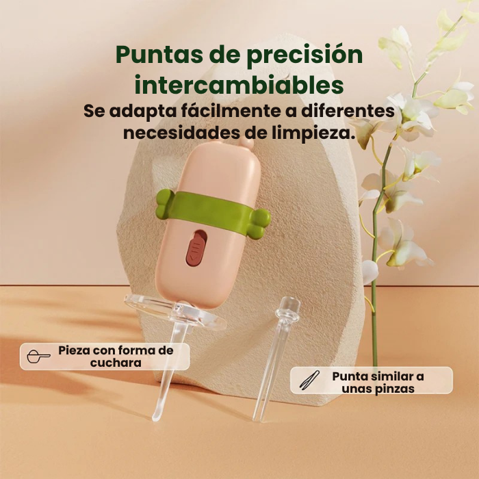 Kit limpiador de oidos para bebe con luz led