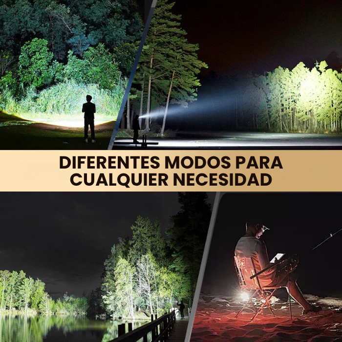 PAGA 1 LLEVA 2 Linterna llavero con clip 9 modos de luz