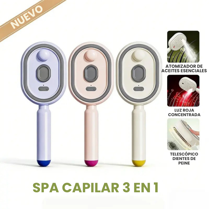 Cepillo con vapor y cabezal vibratorio masajeador