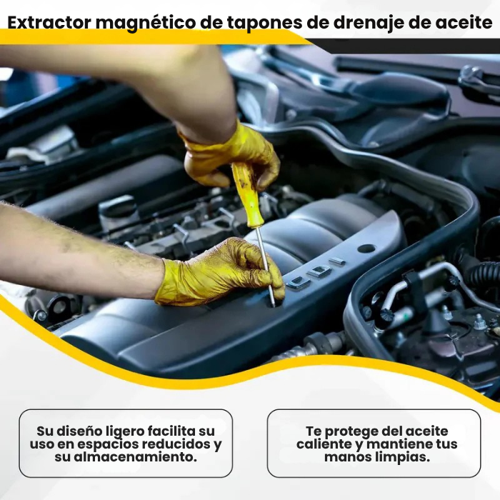 Herramienta magnética para extraer el tapón de drenaje de aceite
