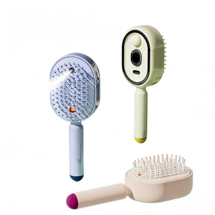 Cepillo con vapor y cabezal vibratorio masajeador