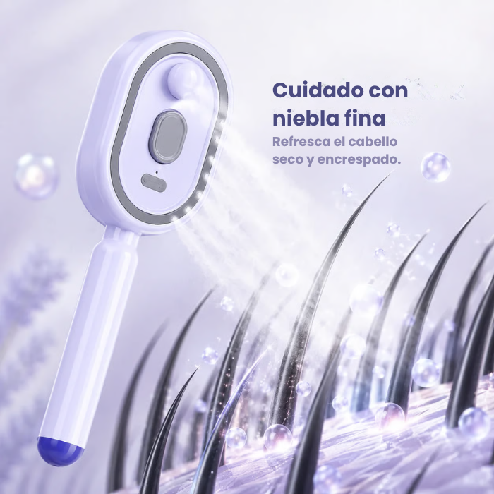 Cepillo con vapor y cabezal vibratorio masajeador