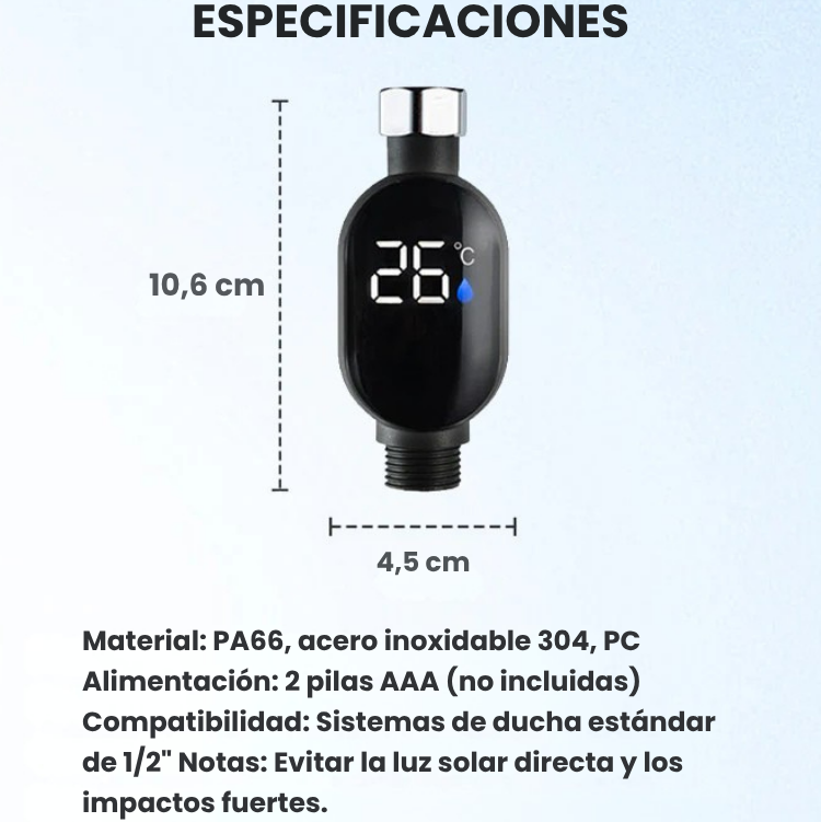 Termometro digital para grifos protección para los bebes