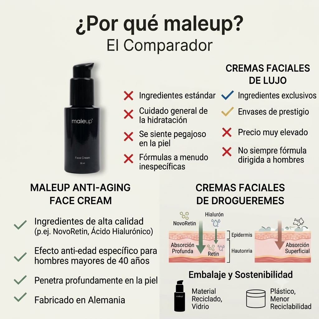 Crema facial antiedad Maleup