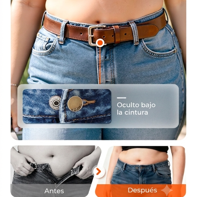 Botón de extensión de resorte metálico para jeans (5 BOTONES)