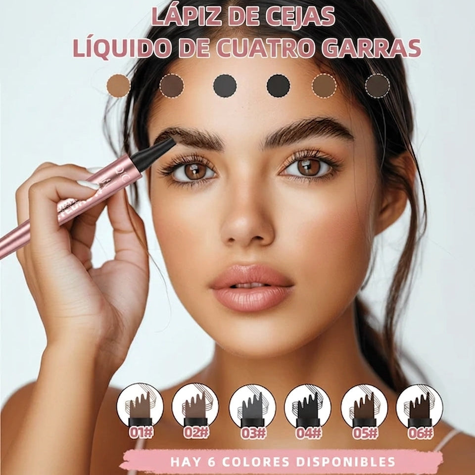 Lápiz de cejas 3D para microblading (4 puntas) y resistente al agua