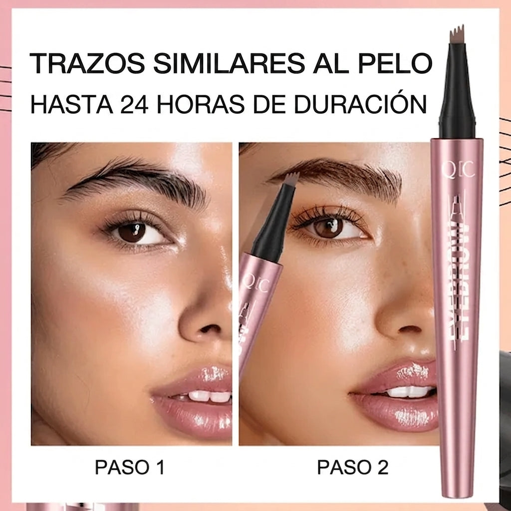 Lápiz de cejas 3D para microblading (4 puntas) y resistente al agua