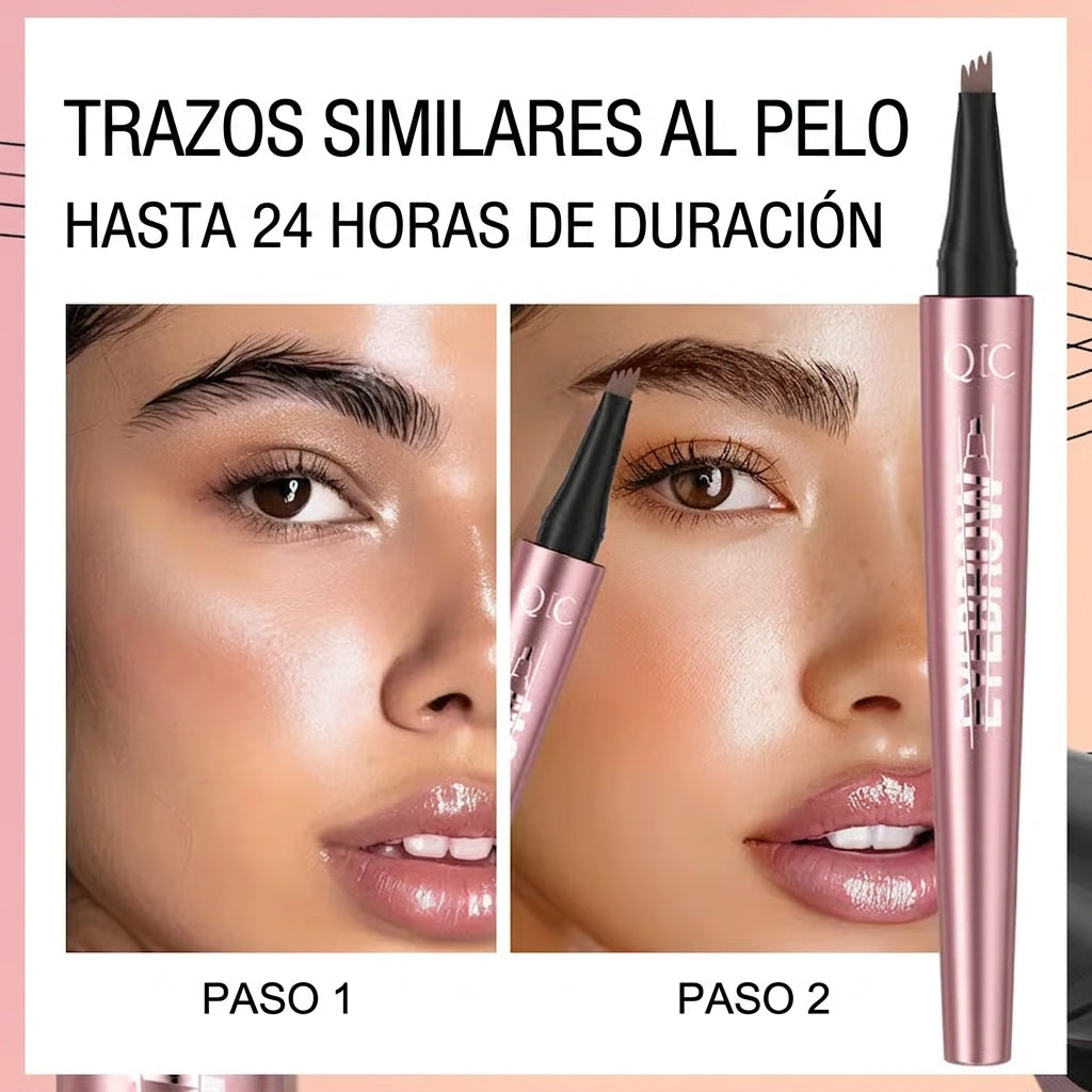 Lápiz de cejas 3D para microblading (4 puntas) y resistente al agua