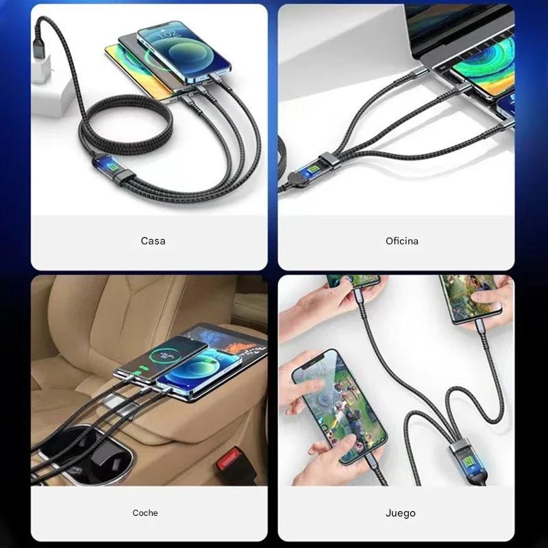 🎁 PAGA 1 LLEVA 2 Cable 3 en 1 de carga superrápida