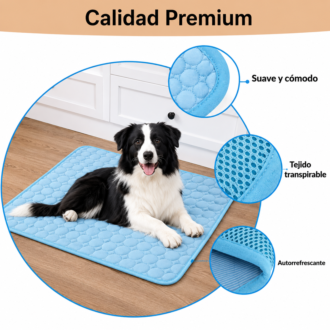 Alfombrilla refrescante premium para perros y gatos: transpirable y lavable, perfecta para días calurosos