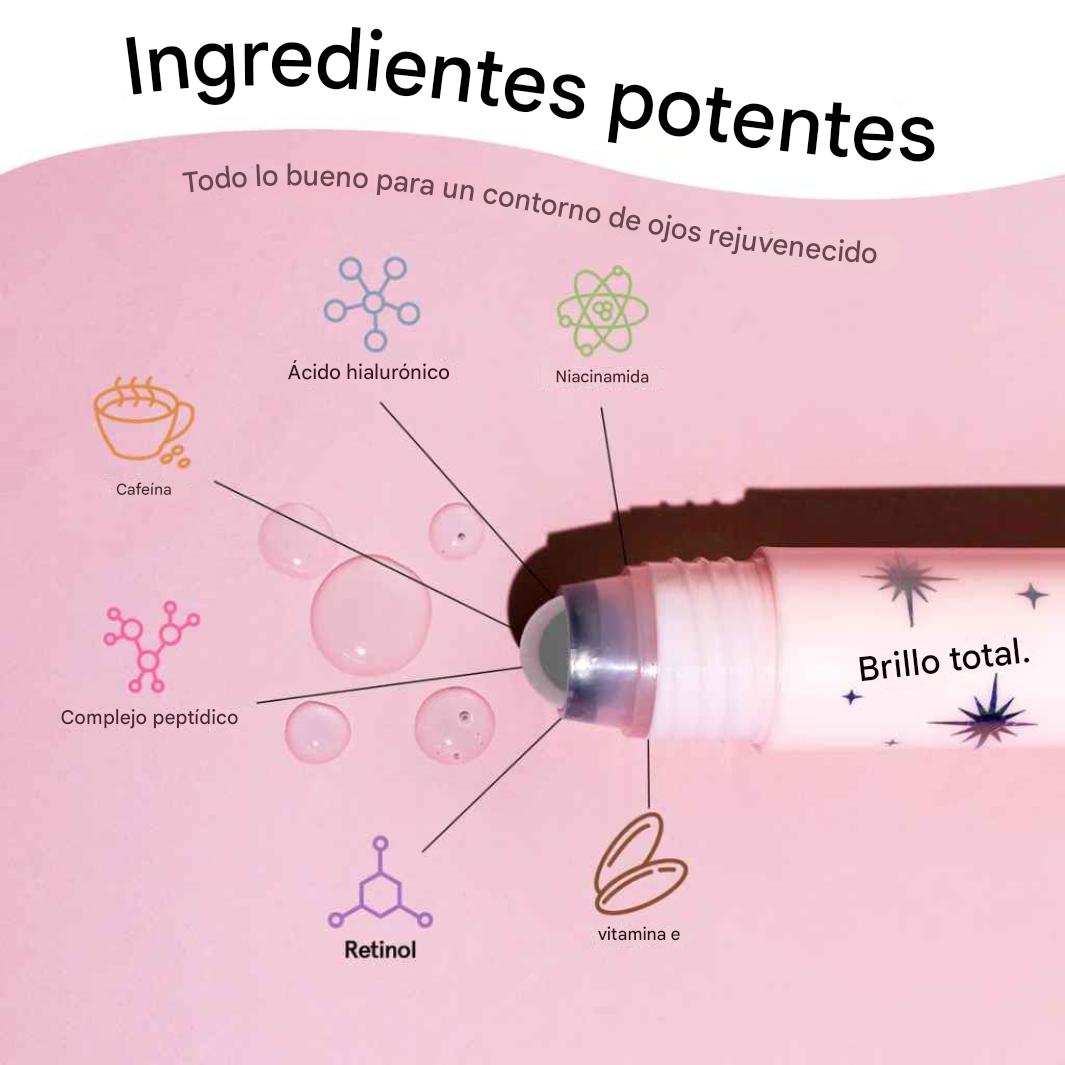 Rodillo iluminador zona de ojos evita hinchazón y ojeras