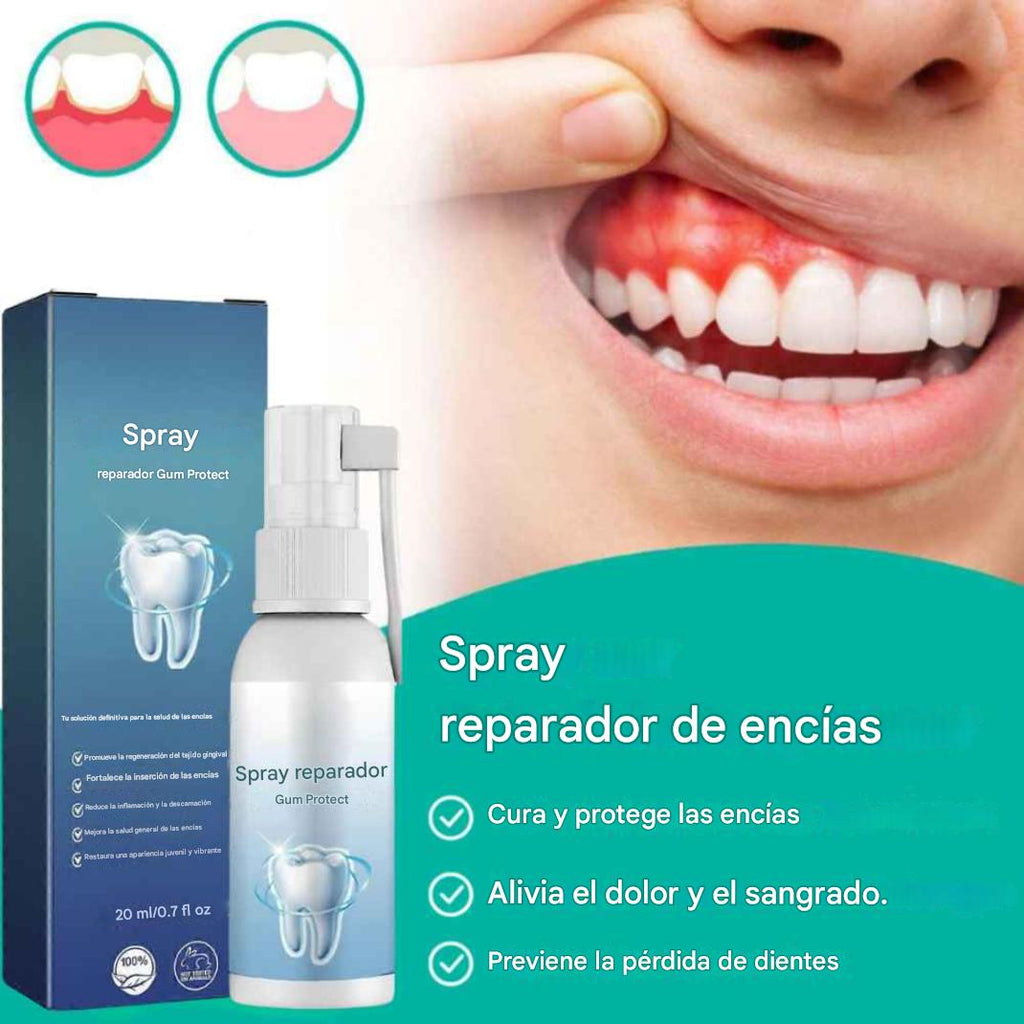 Spray Gum Protect revitaliza las encías y blanquea los dientes durante la primera semana.