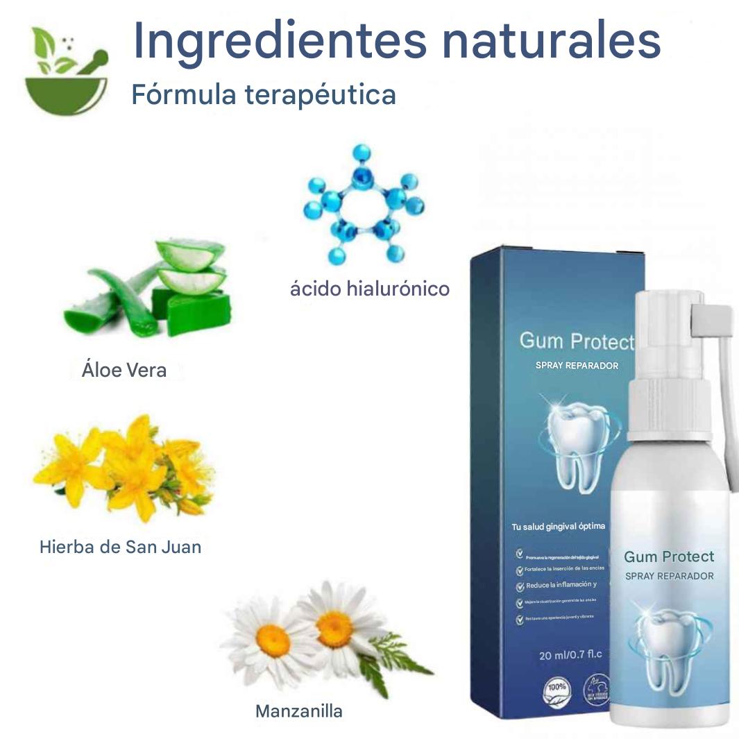 Spray Gum Protect revitaliza las encías y blanquea los dientes durante la primera semana.