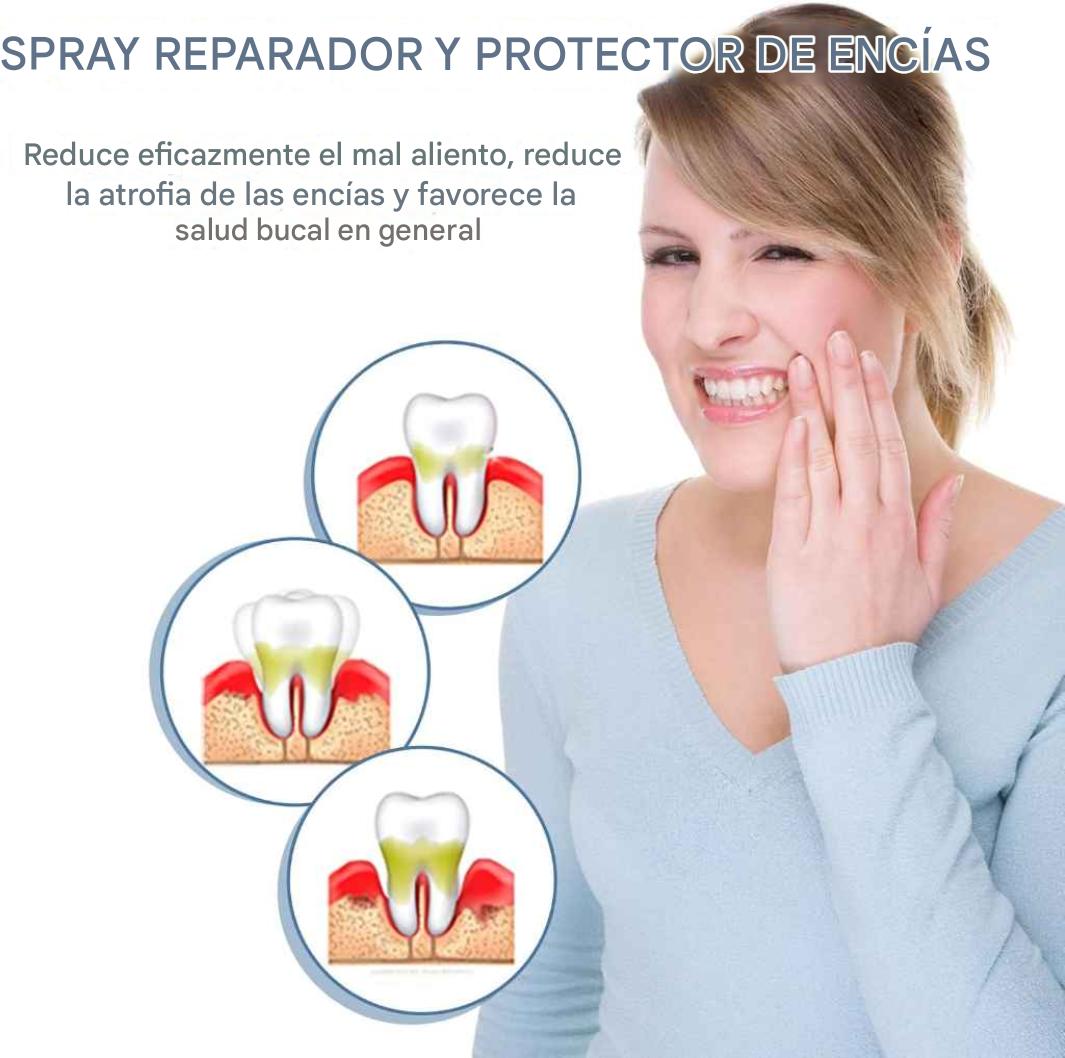 Spray Gum Protect revitaliza las encías y blanquea los dientes durante la primera semana.