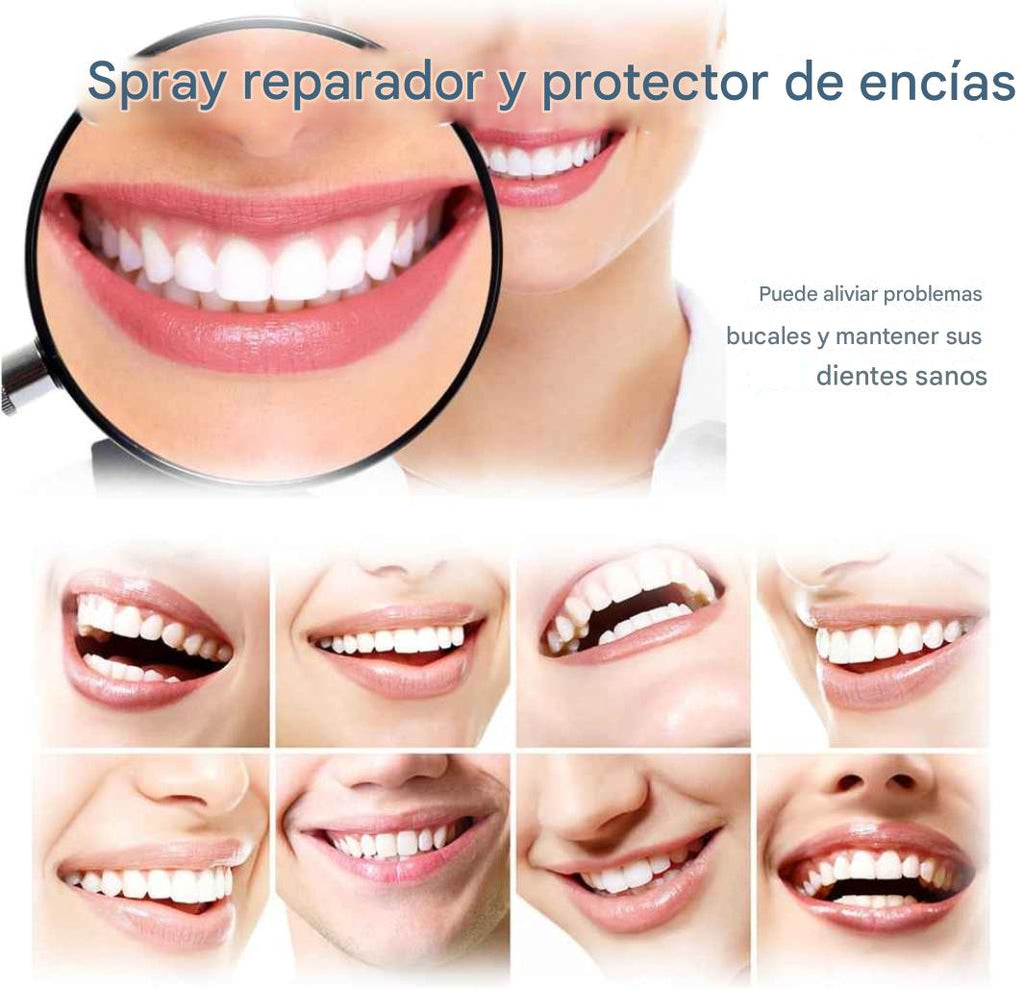 Spray Gum Protect revitaliza las encías y blanquea los dientes durante la primera semana.
