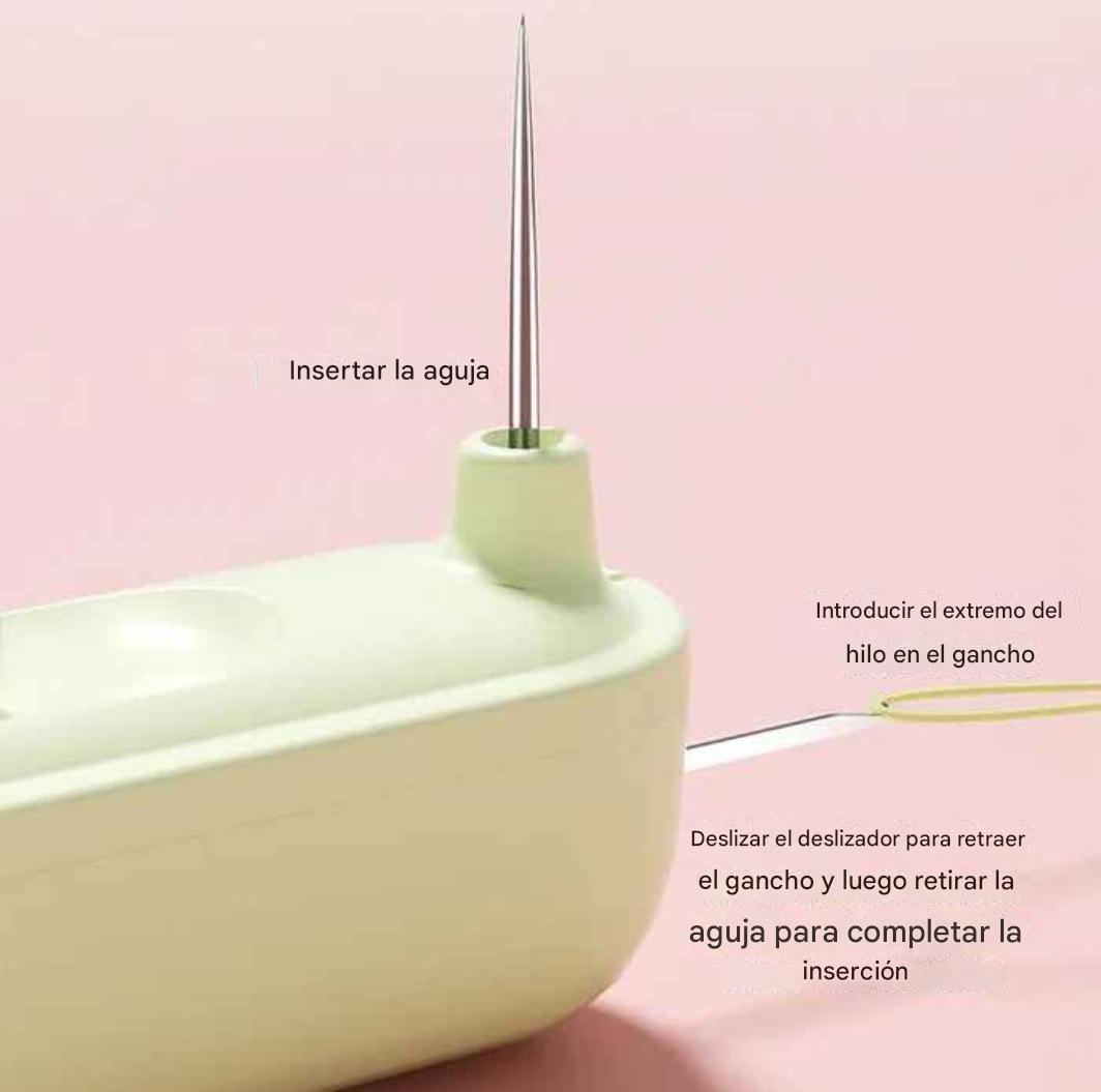 Enhebrador de agujas y descosedor 2 en 1