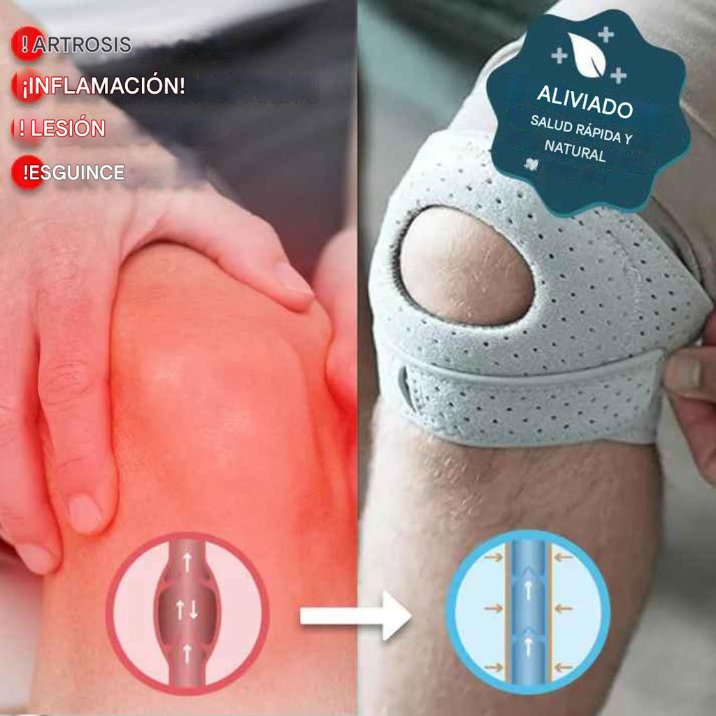 Rodillera con tecnología de alineación biomecánica realinea su articulación