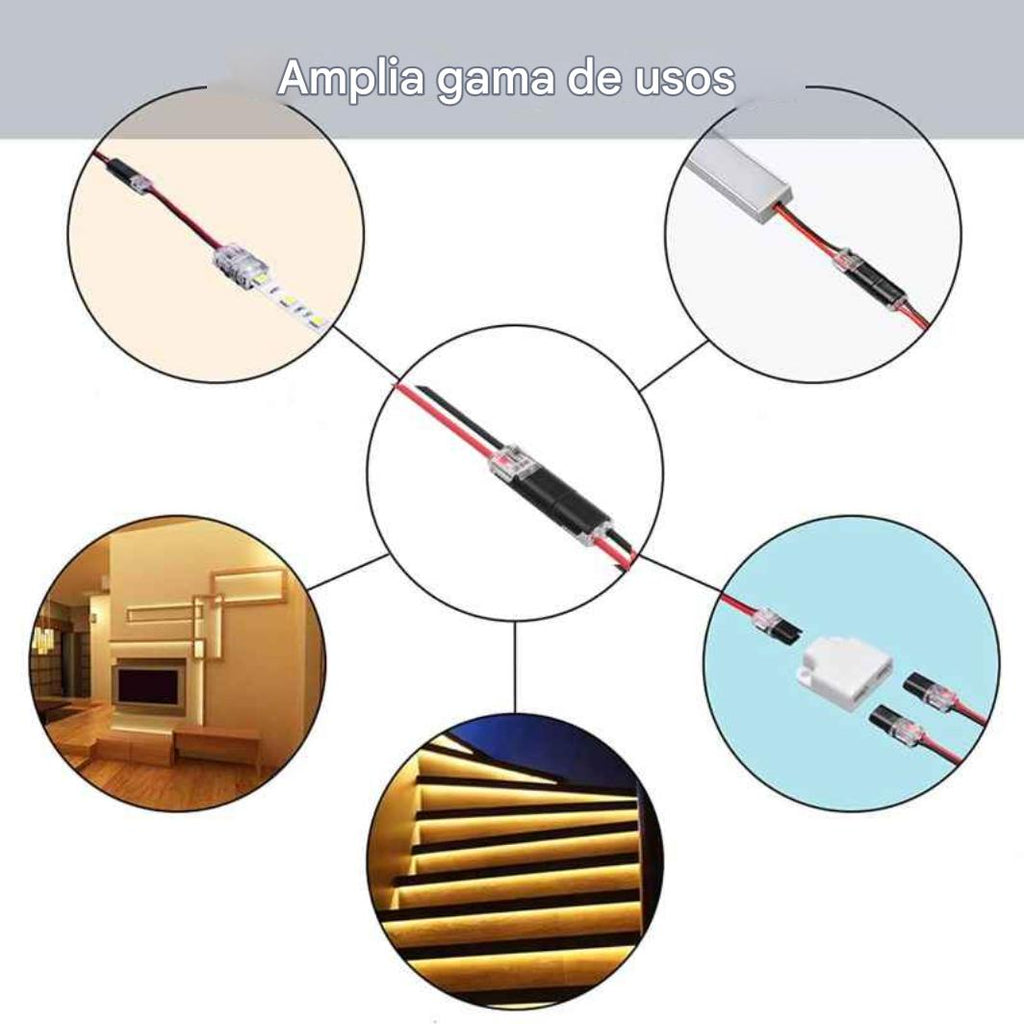 PACK DE 20 Conectores de cable sin soldadura de 2 pines