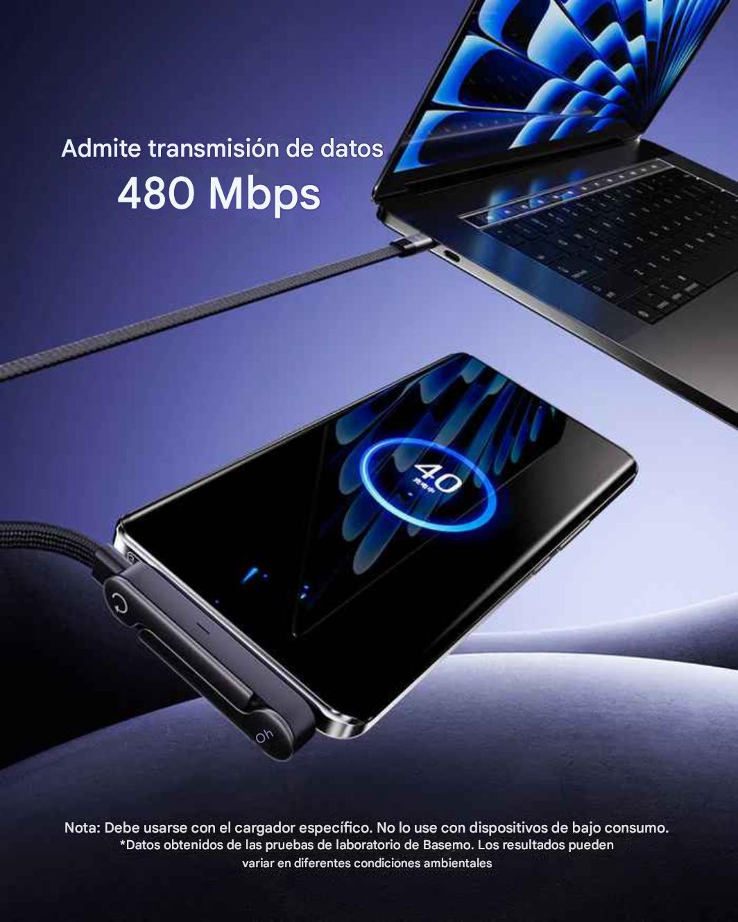 Cable de carga con soporte 2 en 1