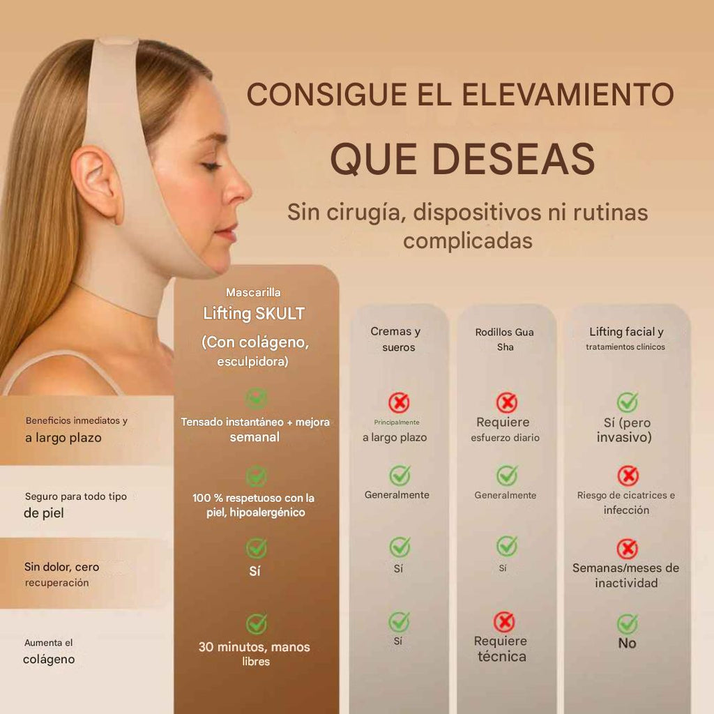 Mascara envoltoria para esculpir el rostro