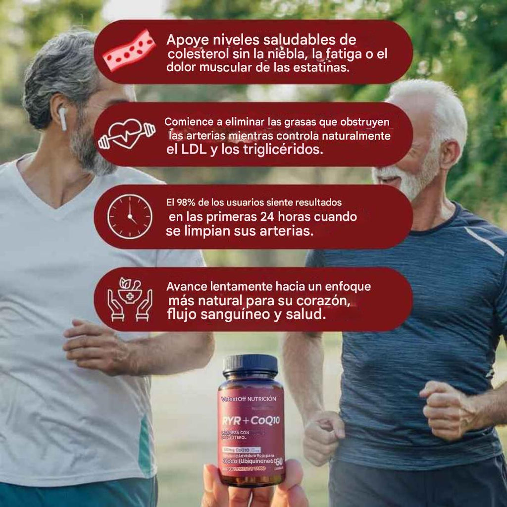 Limpieza de colesterol con arroz de levadura roja y CoQ10