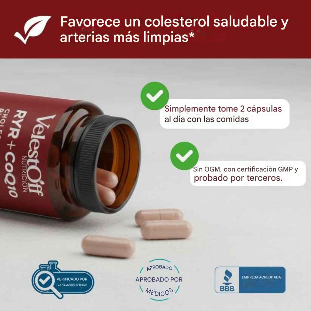 Limpieza de colesterol con arroz de levadura roja y CoQ10