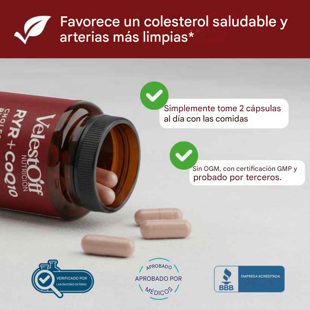 Limpieza de colesterol con arroz de levadura roja y CoQ10