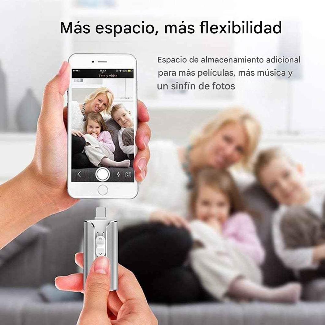Memoria USB 3 en 1 para almacenamiento externo para celulares