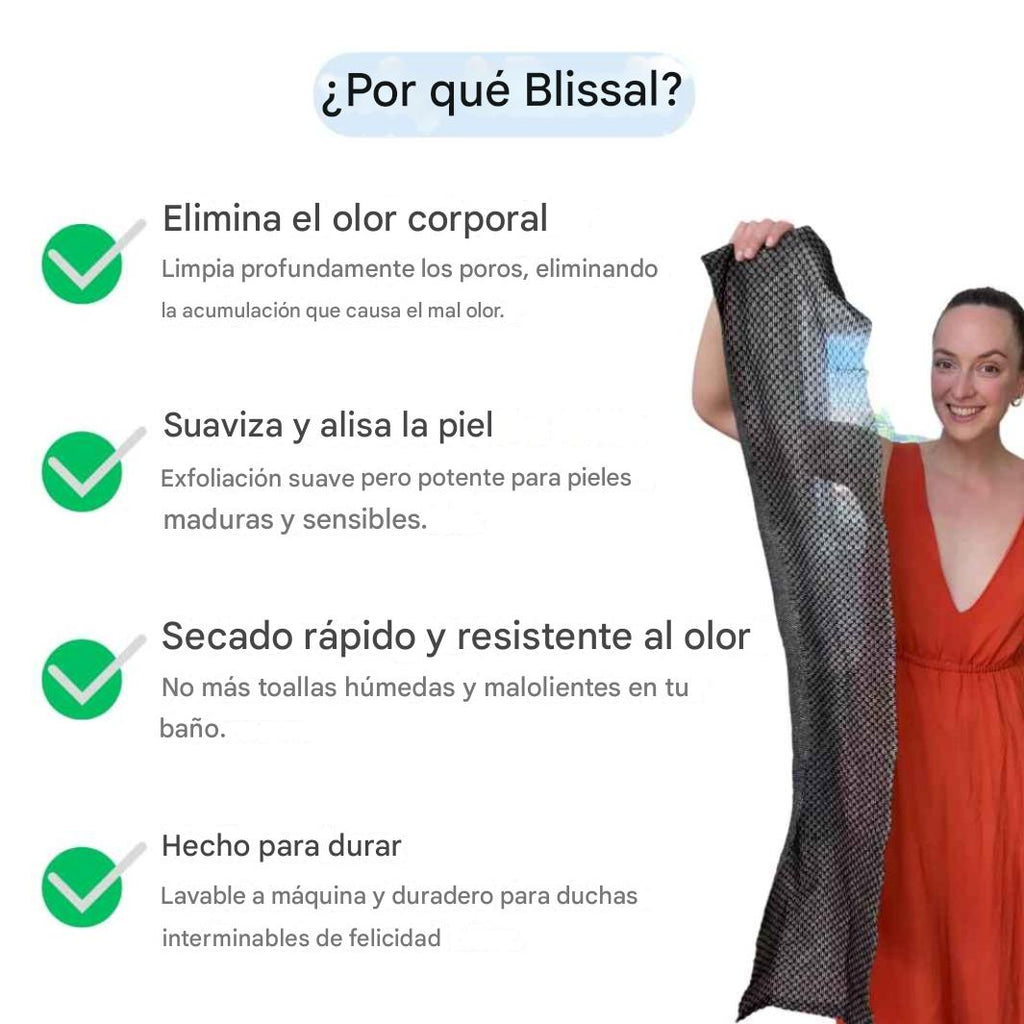 Toalla de ducha antibacteriana exfoliante Blissal