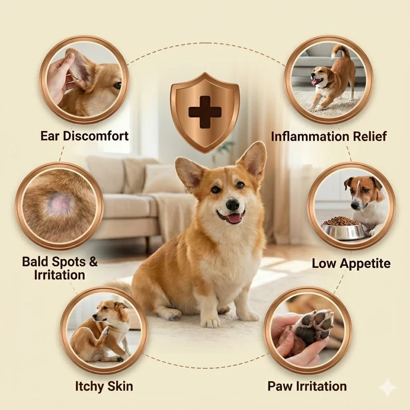 Alivio natural para reducir y controlar infecciones por hongos en la piel o el organismo del perro